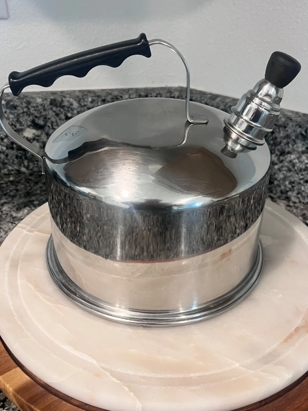 Vintage Lifetime 3-Quart (12-Cup) Whistling Tea Kettle 18-8 Stainless Steel
